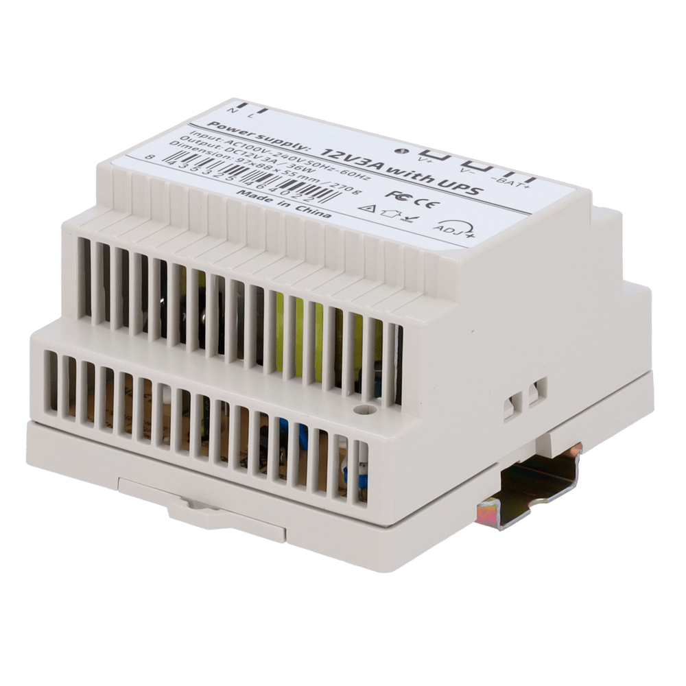 DC12V3A-DIN-UPS-P